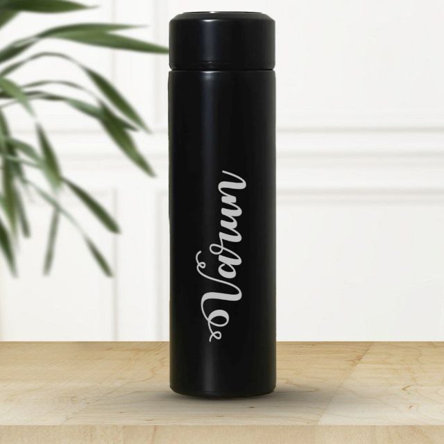Smart Water Bottle Black Stay Hydrated and Stylish