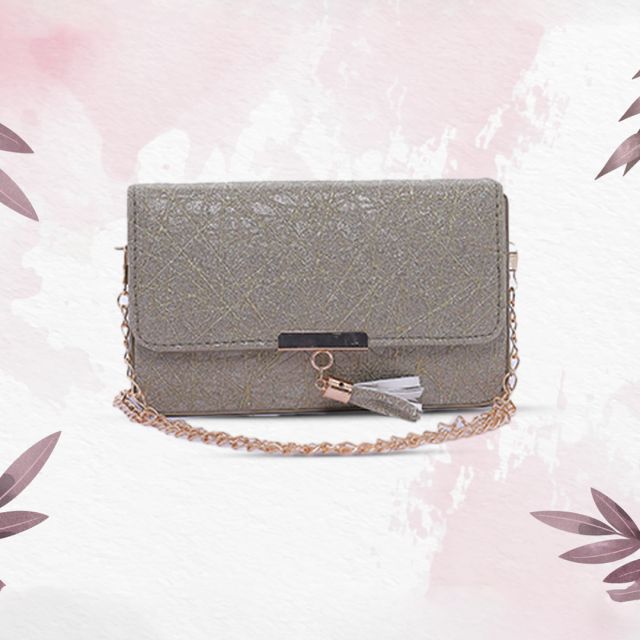 Trendy Cloudy Grey Sling Crossbody Bag for Girls and Women