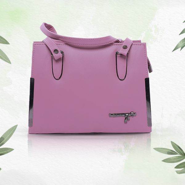 Fashion Premium PU Leather Sky Magenta Sling Bag for Women