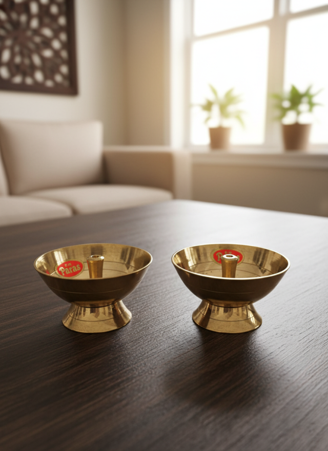 Brass Piyali Deep for Pooja and Festival Decoration